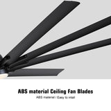 Cusp Barn 84'' Super Large Black Reversible 6 Speed Ceiling Fan with Light and Remote Control in Any Indoor or Outdoor Area
