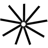 Cusp Barn 84'' Super Large Black Reversible 6 Speed Ceiling Fan with Light and Remote Control in Any Indoor or Outdoor Area