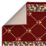 Custom Size Fleur De Lis 26 Inch Wide Non-Slip Stair Runner Rug