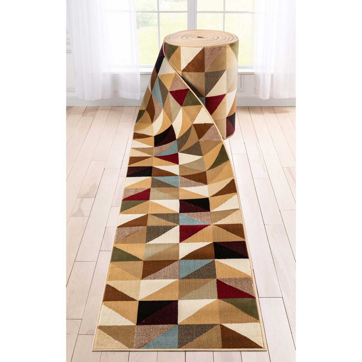 Custom Size Runner 27 Inches Wide Barclay Modern Geometric Stair Rug