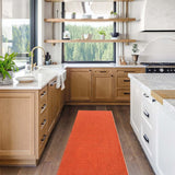 Custom Size Solid Design 26 Inch Wide Non-Slip Stair Runner Rug