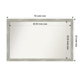Custom Wall Mirror, 32-in side, Dove Greywash Narrow Framed Wall Mirror - Dove Greywash Narrow
