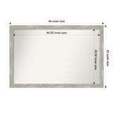 Custom Wall Mirror, 32-in side, Dove Greywash Narrow Framed Wall Mirror - Dove Greywash Narrow