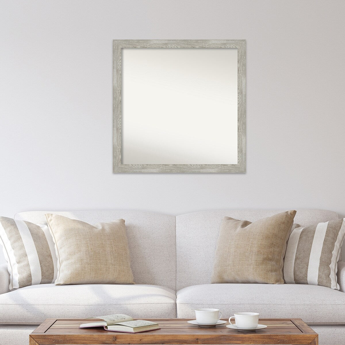 Custom Wall Mirror, 32-in side, Dove Greywash Narrow Framed Wall Mirror - Dove Greywash Narrow