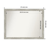 Custom Wall Mirror, 32-in side, Dove Greywash Narrow Framed Wall Mirror - Dove Greywash Narrow