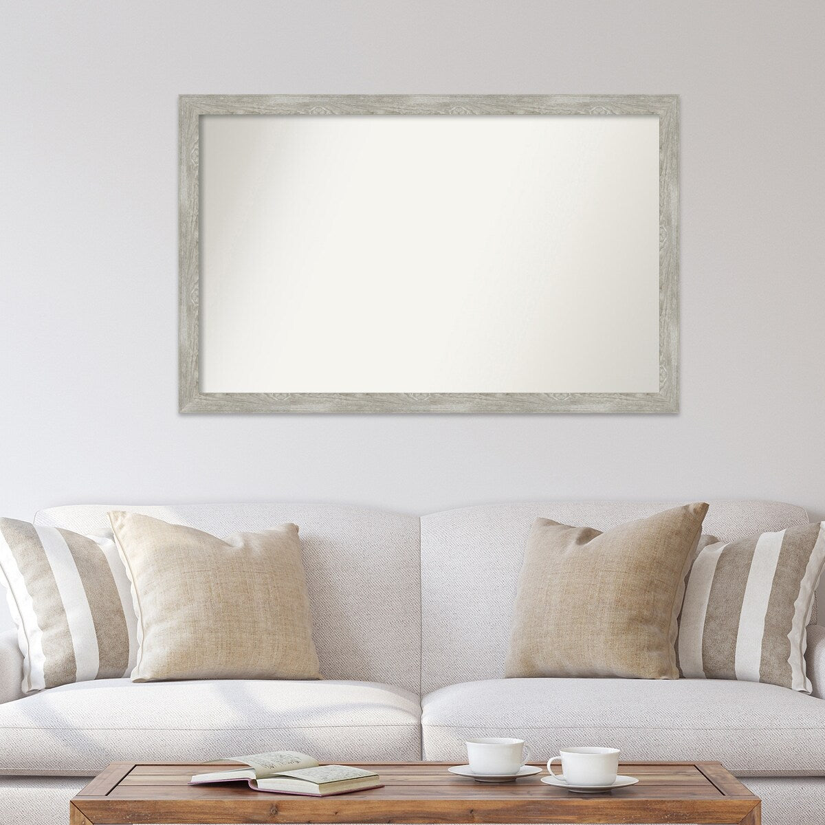 Custom Wall Mirror, 32-in side, Dove Greywash Narrow Framed Wall Mirror - Dove Greywash Narrow