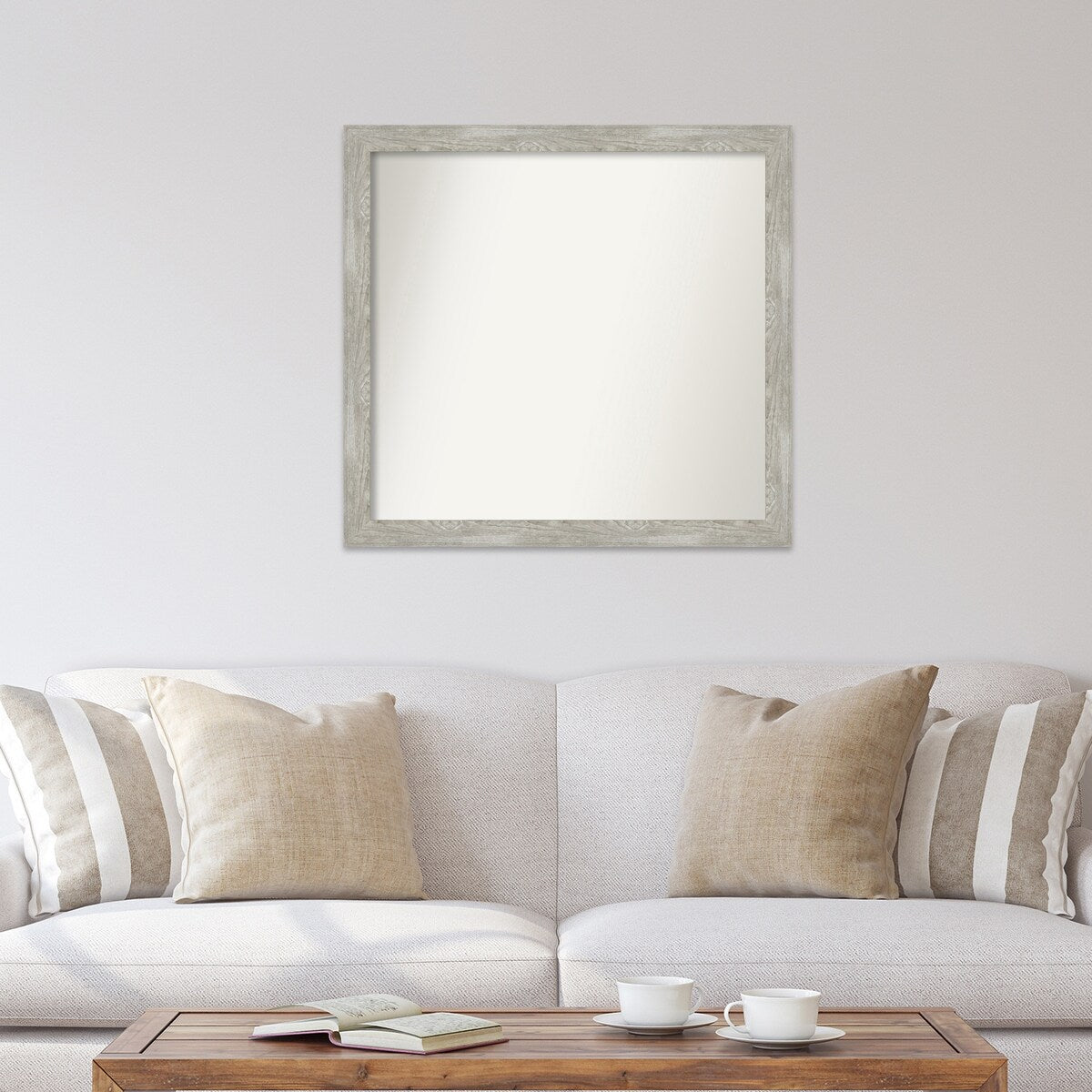 Custom Wall Mirror, 32-in side, Dove Greywash Narrow Framed Wall Mirror - Dove Greywash Narrow