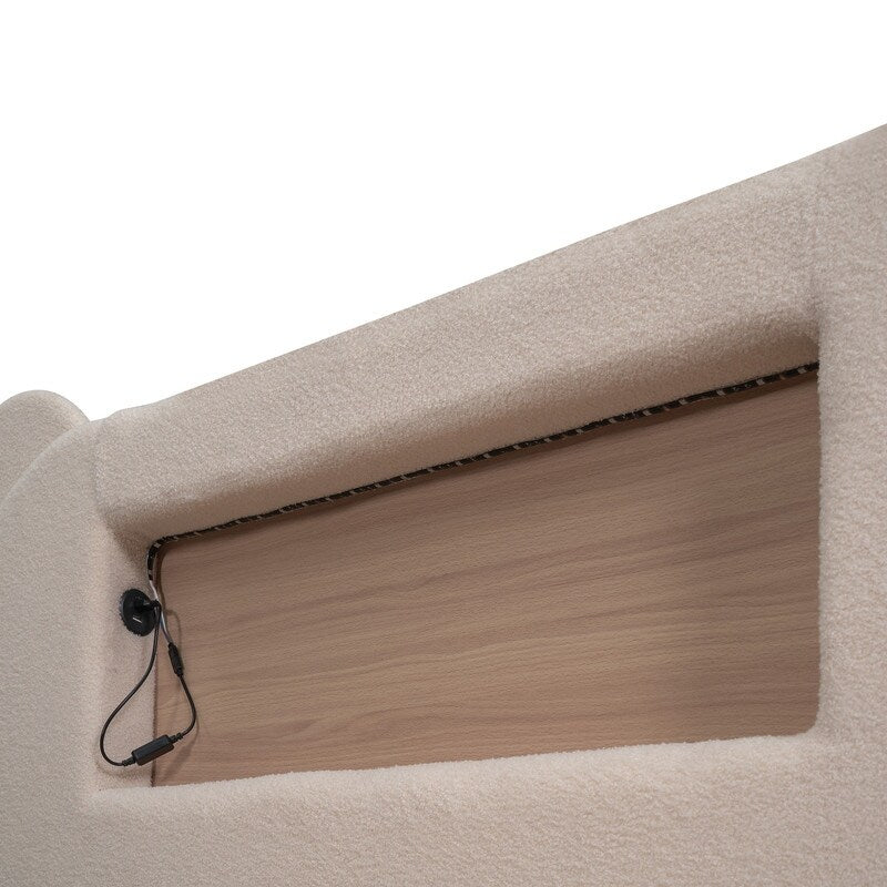Cute Design Full Size Upholstered Storage Platform Bed with 2 Drawers