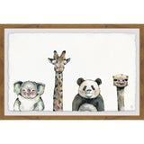 'Cute and Cuddly' Framed Painting Print - Multi-Color