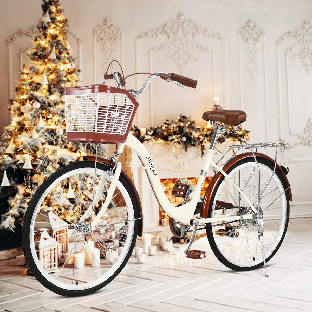 Cycling 26 Inch Classic Bicycle Retro Bicycle Beach Cruiser Bicycle Retro Bicycle