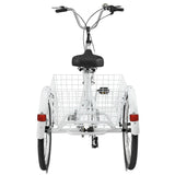 Cycling Adult Tricycle 1/7 Speed 3 Wheel For Shopping W/ Installation Tools