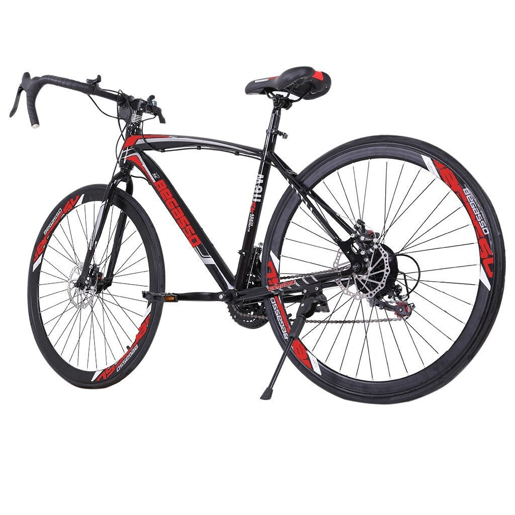 Cycling Begasso Simanos Aluminum Full Suspension Road Bike 21 Speed Disc Brakes/ 700c