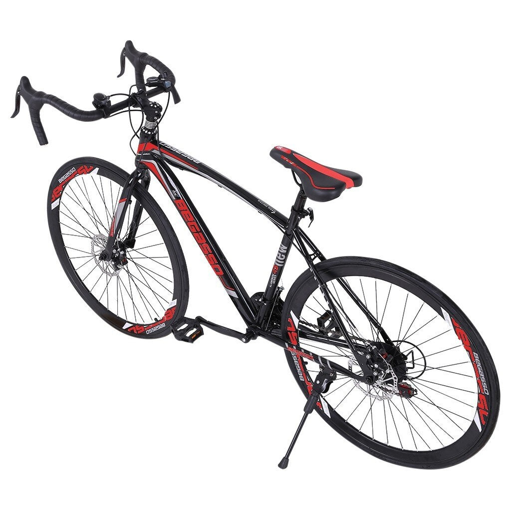 Cycling Begasso Simanos Aluminum Full Suspension Road Bike 21 Speed Disc Brakes/ 700c