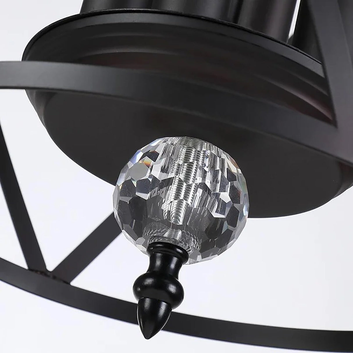 Black Island Pendant Lighting Cylinder Lantern Chandelier 3 Light, Modern LED Hanging Ceiling Light