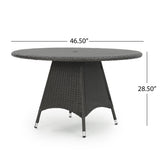 Cypress Outdoor 5-piece Round Wicker Dining Set with Cushions & Umbrella Hole by Christopher Knight Home