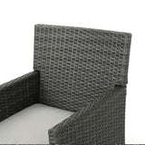 Cypress Outdoor Wicker Dining Chair with Cushions (Set of 4) by Christopher Knight Home