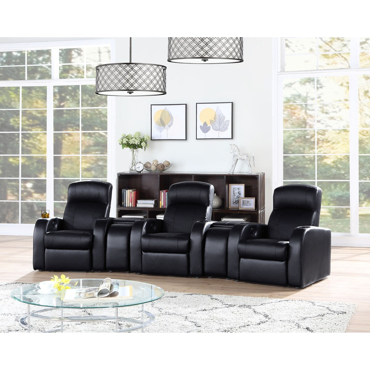Cyrus Upholstered Modular Home Theater Seating