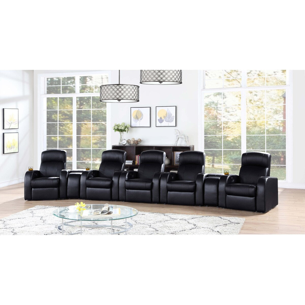 Cyrus Upholstered Modular Home Theater Seating