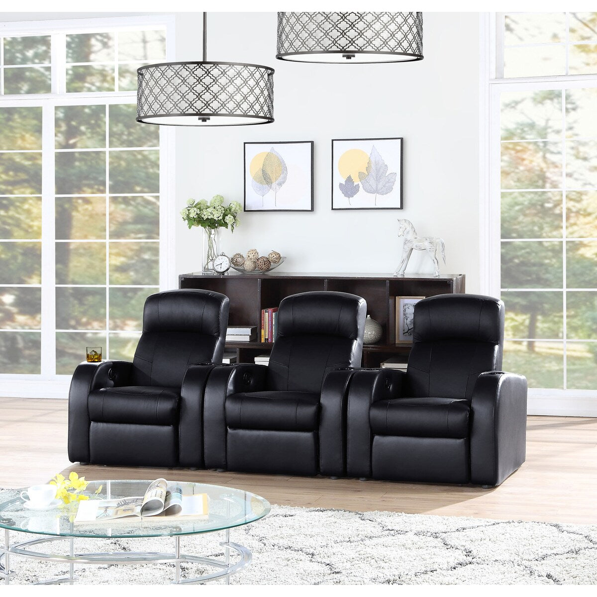 Cyrus Upholstered Modular Home Theater Seating
