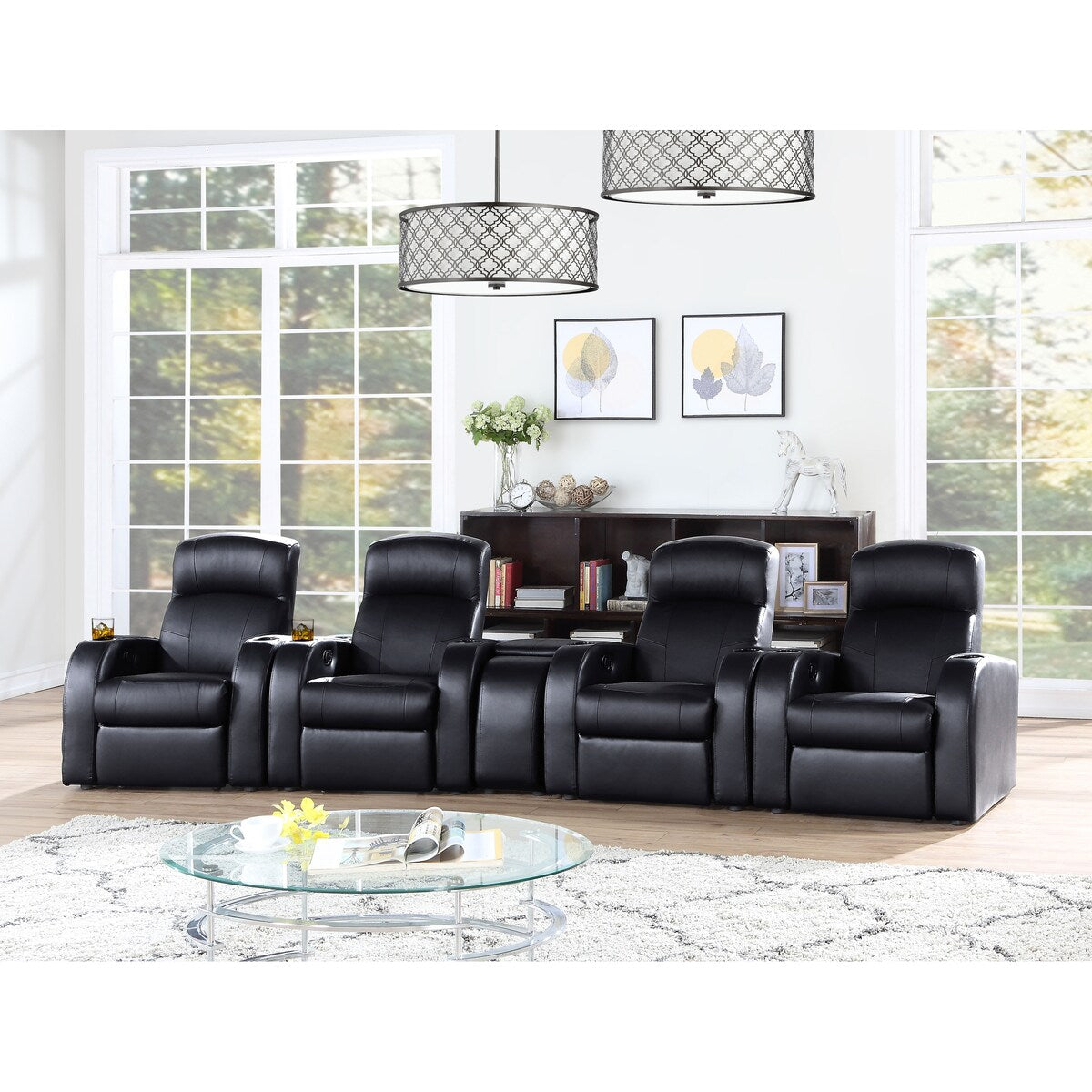 Cyrus Upholstered Modular Home Theater Seating