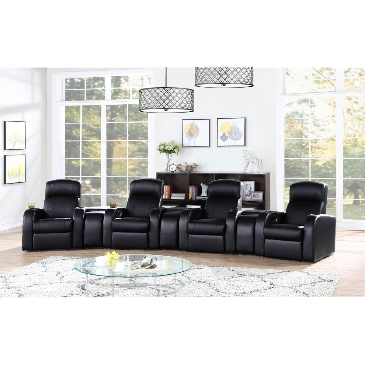 Cyrus Upholstered Modular Home Theater Seating