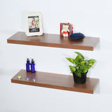 DAVEE Set of 2 JD Walnut Floating Shelves - 31.5*9.25*1.5 inches