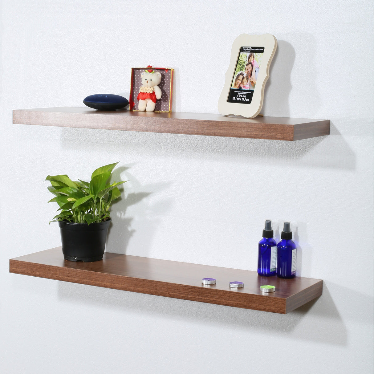 DAVEE Set of 2 JD Walnut Floating Shelves - 31.5*9.25*1.5 inches