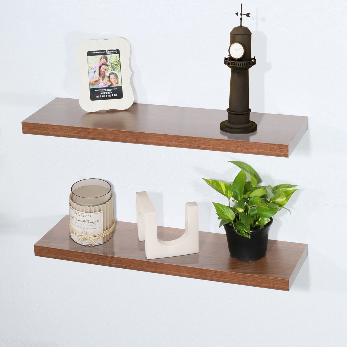 DAVEE Set of 2 JD Walnut Floating Shelves - 31.5*9.25*1.5 inches