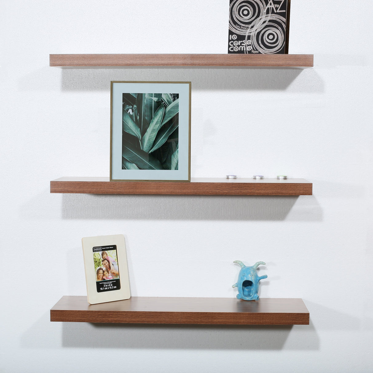 DAVEE Set of 3 JD Walnut Floating Shelves - 31.5*9.25*1.5 inches - 31.5*9.25*1.5 inches