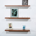 DAVEE Set of 3 JD Walnut Floating Shelves - 31.5*9.25*1.5 inches - 31.5*9.25*1.5 inches