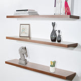 DAVEE Set of 3 JD Walnut Floating Shelves - 47.25*9.25*1.5 inches - 47.25*9.25*1.5 inches
