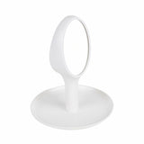 DCP Double Sided Vanity Tabletop Mirror 1X & 2X Magnifying Makeup Mirror with Storage Tray, White - 7.48*7.48*9.6in