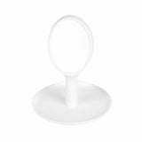 DCP Double Sided Vanity Tabletop Mirror 1X & 2X Magnifying Makeup Mirror with Storage Tray, White - 7.48*7.48*9.6in