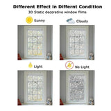DCP No Glue Self Static Removable Frosted Glass Privacy Window Film,Tulip