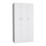 DEPOT E-SHOP Westbury Wardrobe Armoire with 3-Doors and 2-Inner Drawers, White