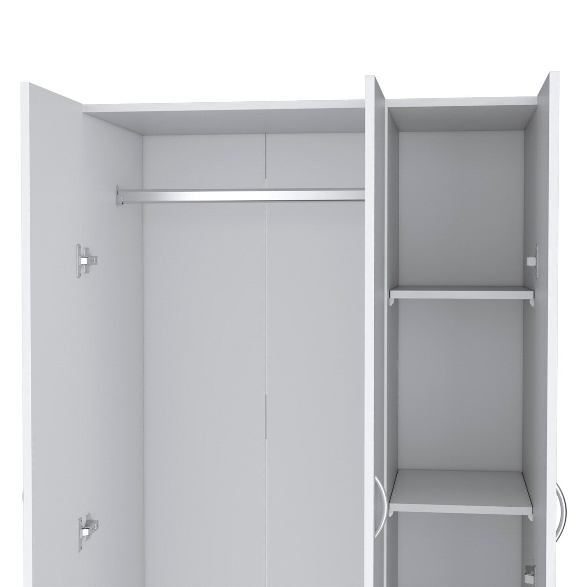 DEPOT E-SHOP Westbury Wardrobe Armoire with 3-Doors and 2-Inner Drawers, White