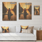 DESIGN ART "African Tribes Himba Reflections" African Tribes Wood Wall Decor - Global Wood Panel On Natural Pine Wood