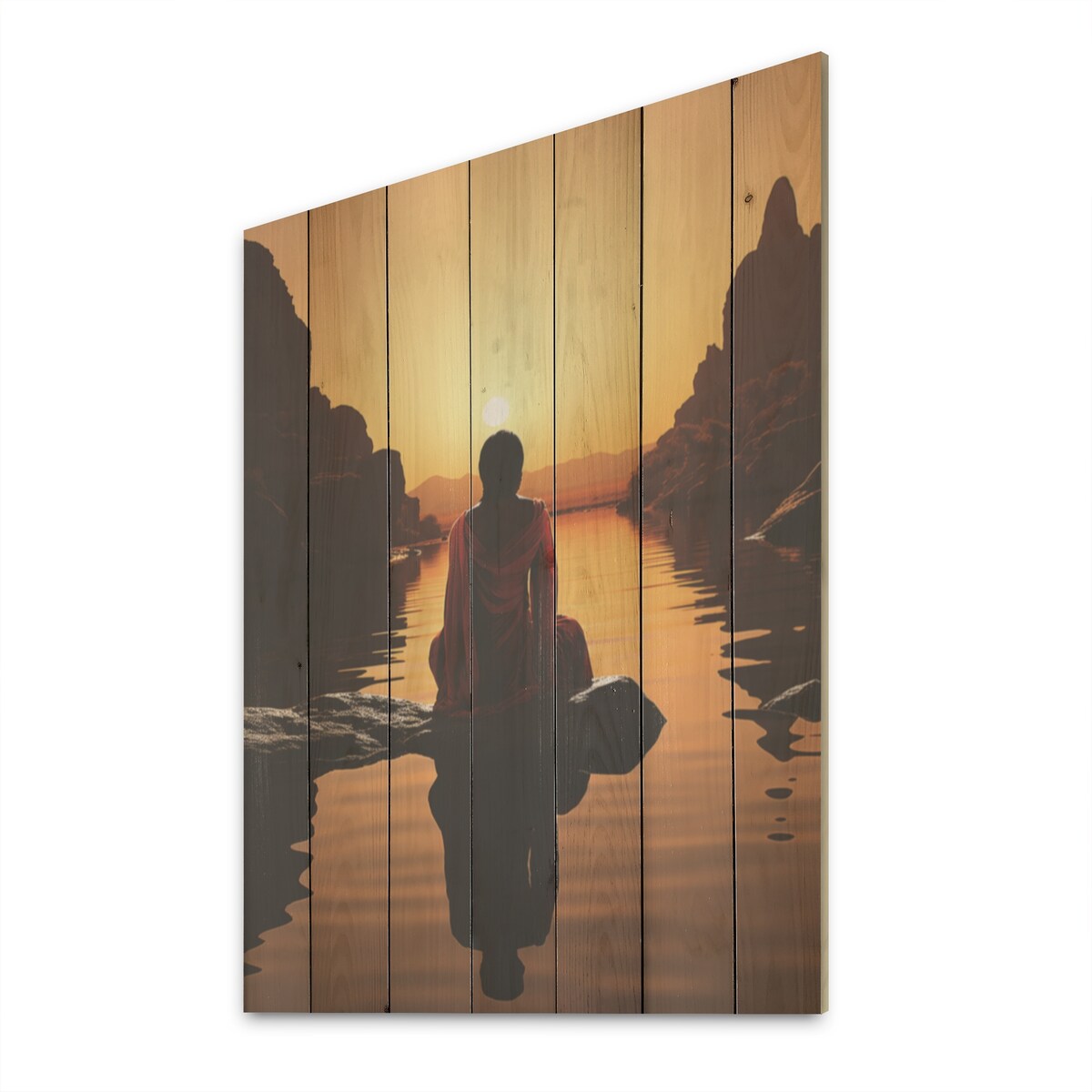 DESIGN ART "African Tribes Himba Reflections" African Tribes Wood Wall Decor - Global Wood Panel On Natural Pine Wood