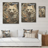 DESIGN ART "Balinese Beauty Cat" Cat Wood Wall Decor - Modern White Wood Panel On Natural Pine Wood