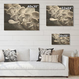 DESIGN ART "Black And White Anemone Reef" Coastal Coral Under Water Wood Wall Decor Grey Wood Panel On Natural Pine Wood