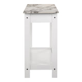DH BASIC Transitional Rubberwood 4-Piece Open-Shelf Coffee Table Set with Drawer by Denhour