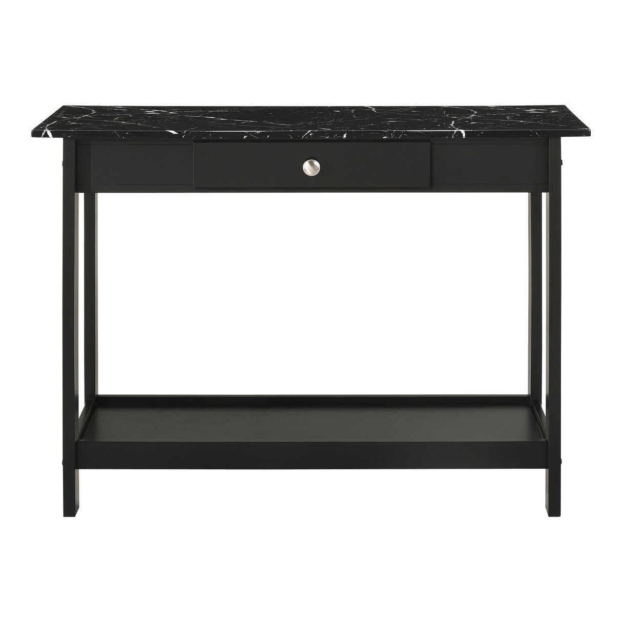 DH BASIC Transitional Rubberwood 4-Piece Open-Shelf Coffee Table Set with Drawer by Denhour
