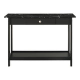 DH BASIC Transitional Rubberwood 4-Piece Open-Shelf Coffee Table Set with Drawer by Denhour