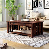 DH BASIC Mission 46-inch Wood Lift Top Coffee Table