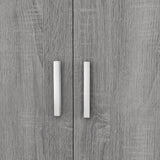 DH BASIC Mid-Century Modern Distressed Grey 1-Drawer Wardrobe Armoire by Denhour