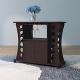 DH BASIC Espresso 12-Bottle Mobile Wine Cabinet by Denhour