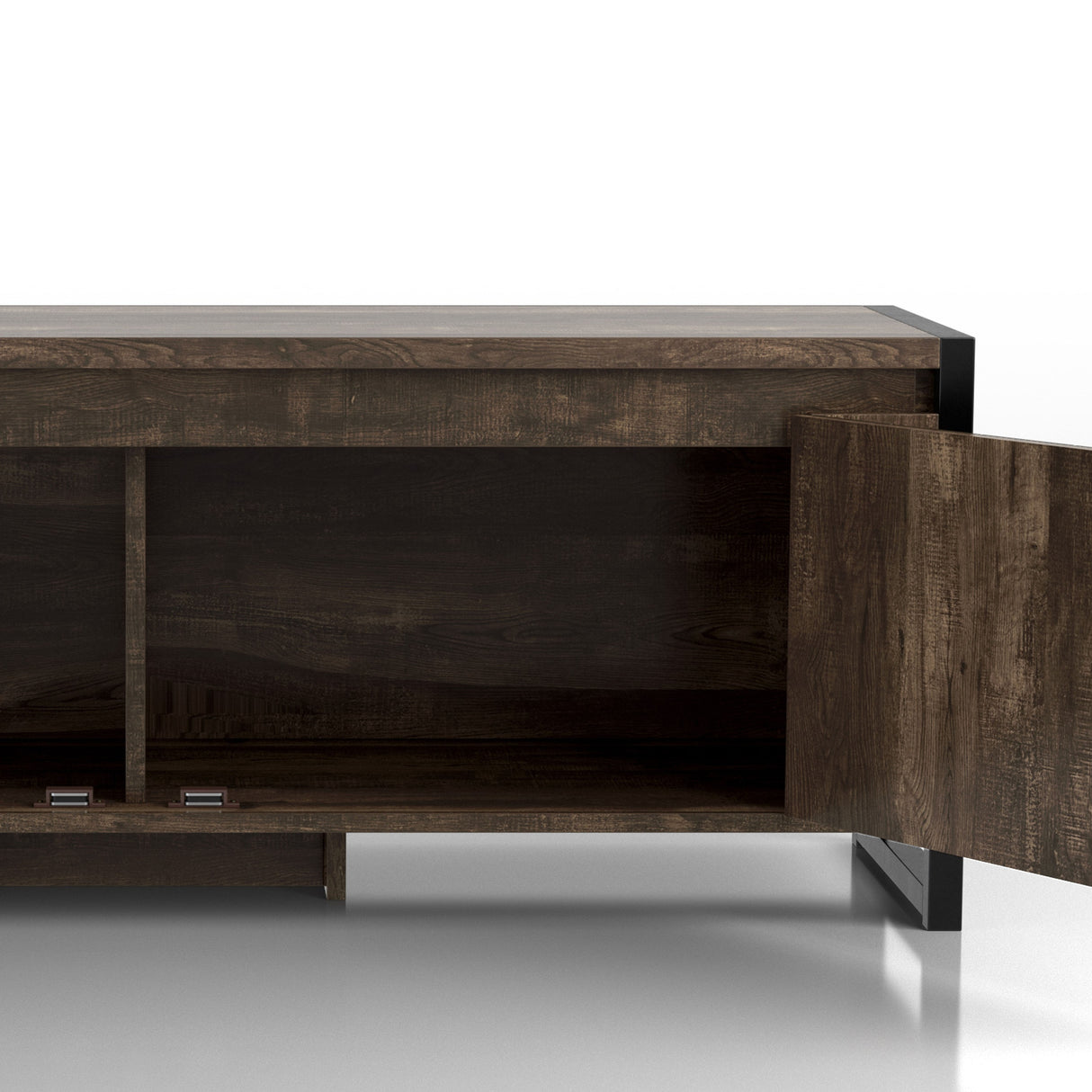DH BASIC Industrial Oak 49-inch Iron Legs Storage Bench by Denhour