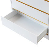 DH BASIC Mod Modern White 31-inch Wide 5-Drawer Vertical Dresser by Denhour