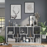 DH BASIC Modern 73-inch 8-Open Shelf Display Bookcase by Denhour