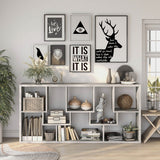 DH BASIC Modern 73-inch 8-Open Shelf Display Bookcase by Denhour